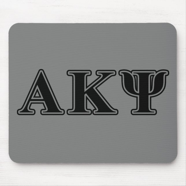 Alpha Kappa Psi Black Letters Mouse Pad (Front)