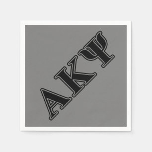 Alpha Kappa Psi Black Letters Napkins