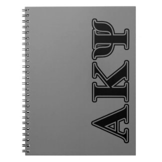 Alpha Kappa Psi Black Letters Notebook