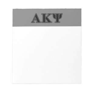 Alpha Kappa Psi Black Letters Notepad