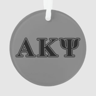 Alpha Kappa Psi Black Letters Ornament