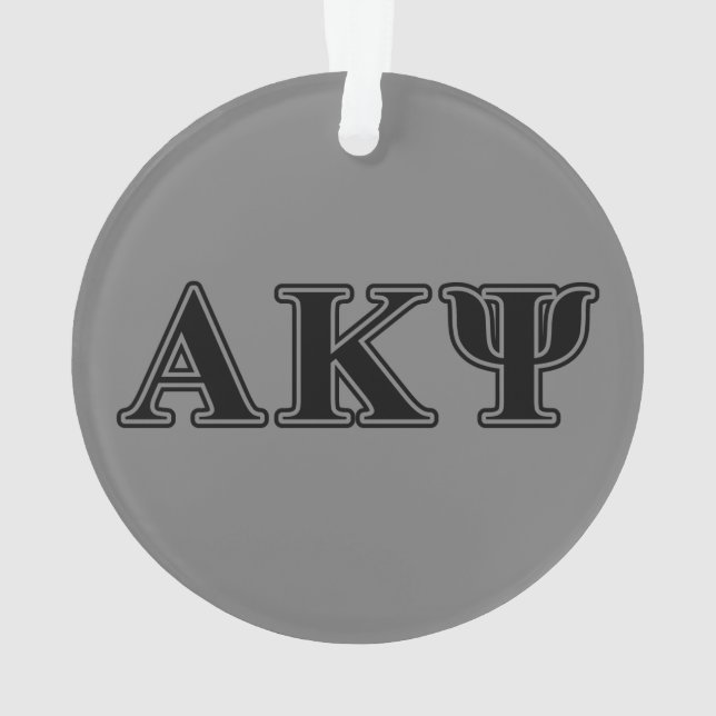 Alpha Kappa Psi Black Letters Ornament (Back)