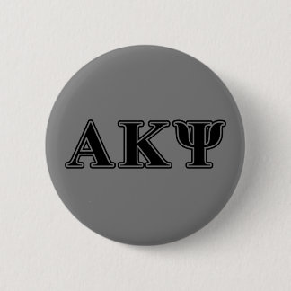 Alpha Kappa Psi Black Letters Pinback Button