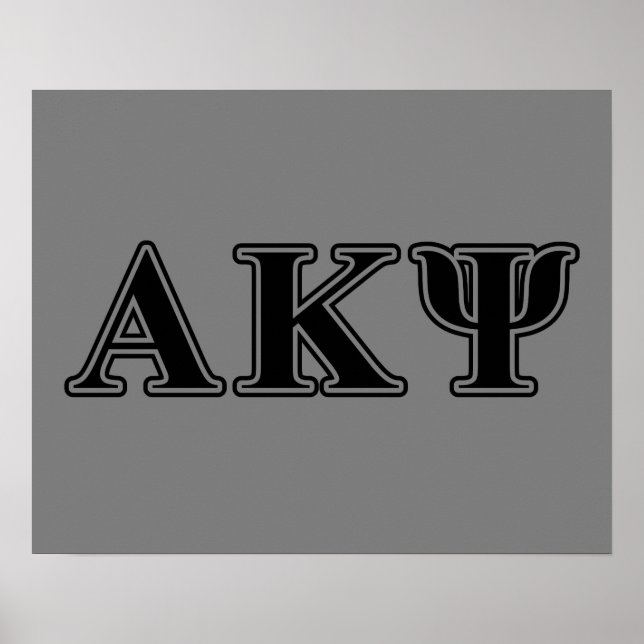 Alpha Kappa Psi Black Letters Poster (Front)