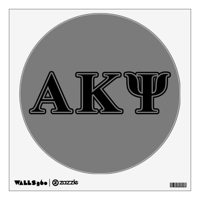 Alpha Kappa Psi Black Letters Wall Decal (Front)