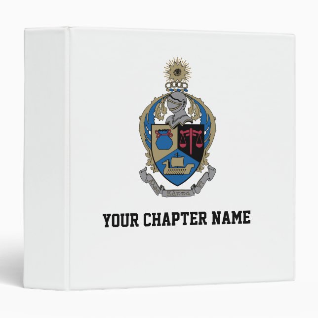 Alpha Kappa Psi - Coat of Arms 3 Ring Binder (Front/Spine)
