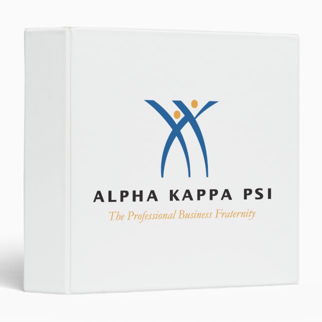 Alpha Kappa Psi Name and Logo 3 Ring Binder (Front/Spine)