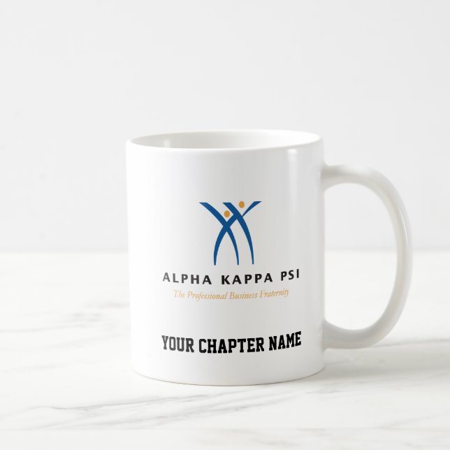 Alpha Kappa Psi Name and Logo Coffee Mug (Right)
