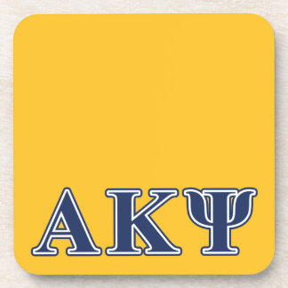 Alpha Kappa Psi Navy Letters Beverage Coaster