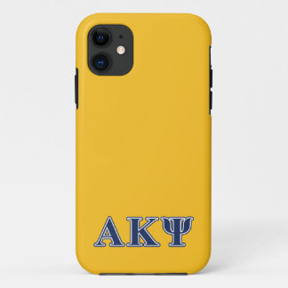 Alpha Kappa Psi Navy Letters iPhone 11 Case