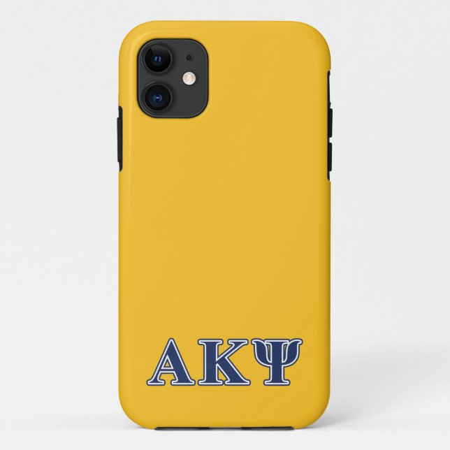 Alpha Kappa Psi Navy Letters Case-Mate iPhone Case (Back)