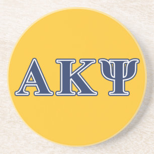 Alpha Kappa Psi Navy Letters Drink Coaster