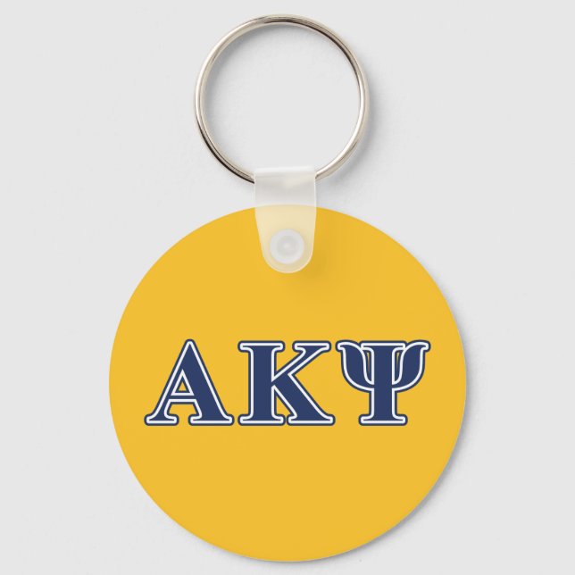 Alpha Kappa Psi Navy Letters Keychain (Front)