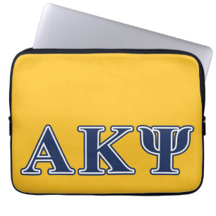 Alpha Kappa Psi Navy Letters Laptop Sleeve