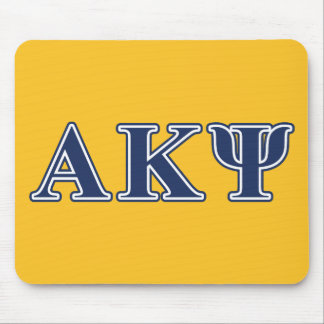 Alpha Kappa Psi Navy Letters Mouse Pad