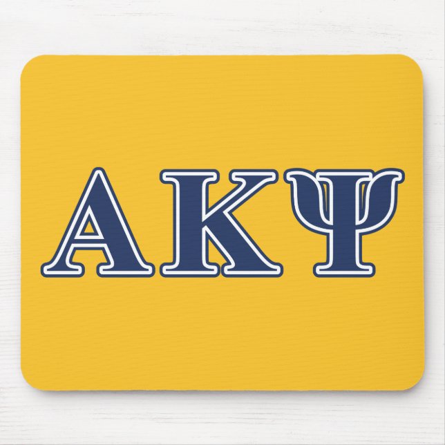 Alpha Kappa Psi Navy Letters Mouse Pad (Front)