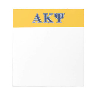 Alpha Kappa Psi Navy Letters Notepad