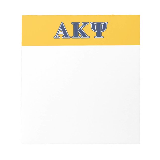 Alpha Kappa Psi Navy Letters Notepad (Front)