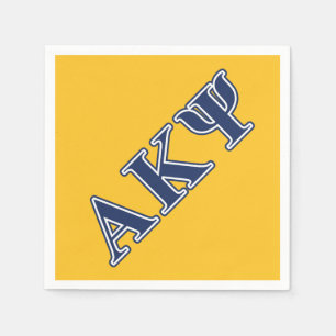 Alpha Kappa Psi Navy Letters Paper Napkins