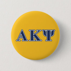 Alpha Kappa Psi Navy Letters Pinback Button