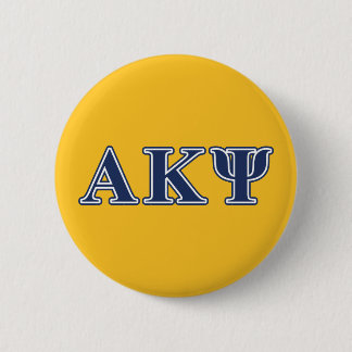 Alpha Kappa Psi Navy Letters Pinback Button