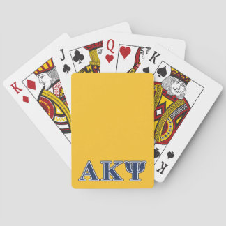 Alpha Kappa Psi Navy Letters Poker Cards