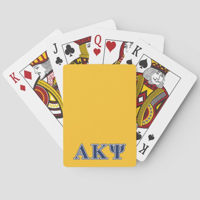 Alpha Kappa Psi Navy Letters Poker Cards (Back)