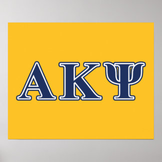 Alpha Kappa Psi Navy Letters Poster