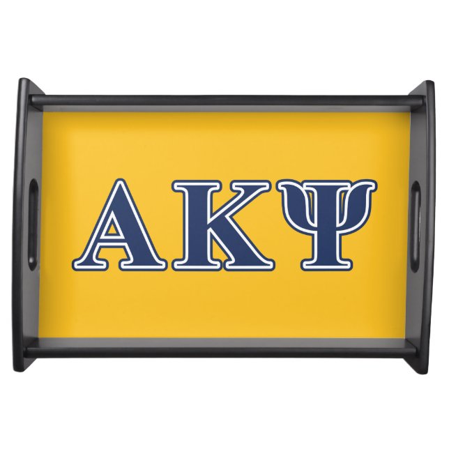 Alpha Kappa Psi Navy Letters Serving Tray (Front)