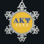 Alpha Kappa Psi Navy Letters Snowflake Pewter Christmas Ornament<br><div class="desc">Check out these official Alpha Kappa Psi designs! Personalize your own Greek merchandise on Zazzle.com! Click the Customize button to insert your own name, class year, or club to make a unique product. Try adding text using various fonts & view a preview of your design! Zazzle's easy to customize products...</div>