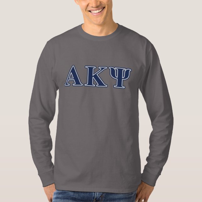 Alpha Kappa Psi Navy Letters T-Shirt (Front)