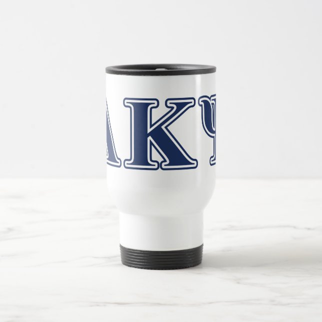 Alpha Kappa Psi Navy Letters Travel Mug (Center)