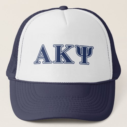 Alpha Kappa Psi Navy Letters Trucker Hat