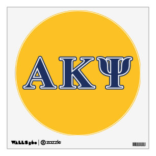 Alpha Kappa Psi Navy Letters Wall Sticker