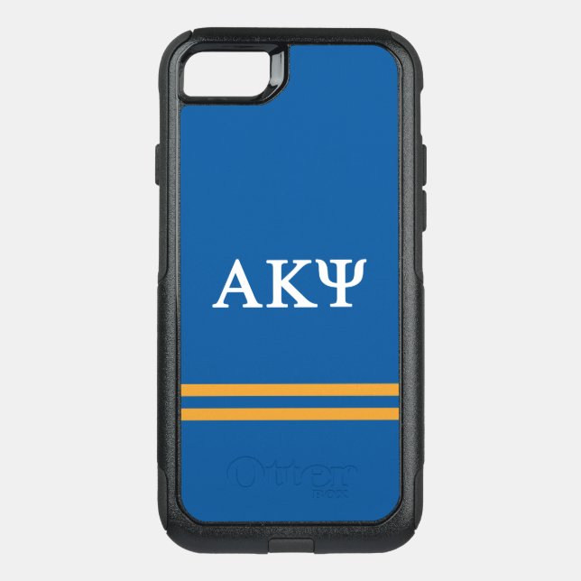 Alpha Kappa Psi | Sport Stripe Otterbox iPhone Case (Back)