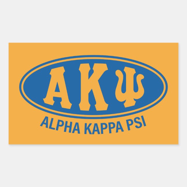 Alpha Kappa Psi | Vintage Rectangular Sticker (Front)