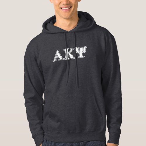 Alpha Kappa Psi White and Navy Letters Hoodie