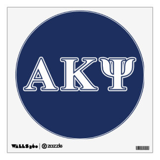 Alpha Kappa Psi White and Navy Letters Wall Decal