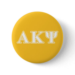 Alpha Kappa Psi White and Yellow Letters Pinback Button