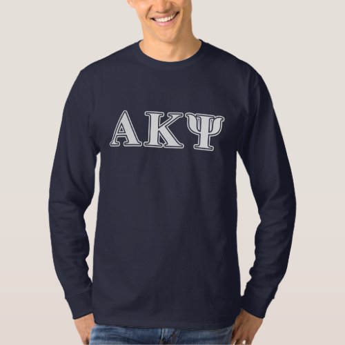 Alpha Kappa Psi White and Yellow Letters T_Shirt