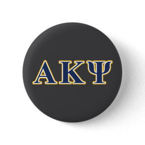 Alpha Kappa Psi Yellow and Navy Letters Button