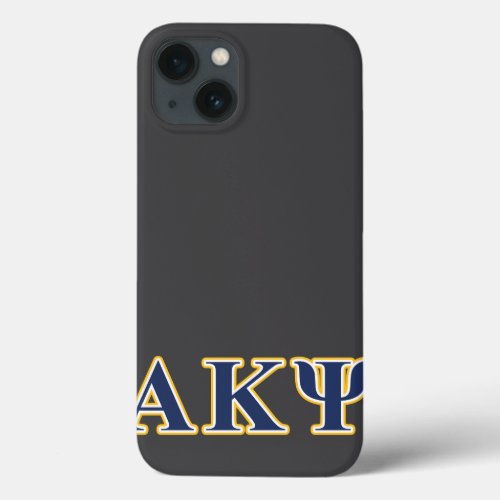 Alpha Kappa Psi Yellow and Navy Letters iPhone 13 Case