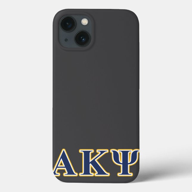 Alpha Kappa Psi Yellow and Navy Letters Case-Mate iPhone Case (Back)