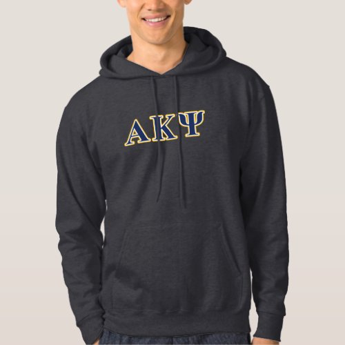 Alpha Kappa Psi Yellow and Navy Letters Hoodie