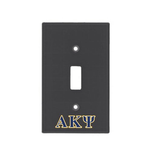 Alpha Kappa Psi Yellow and Navy Letters Light Switch Cover