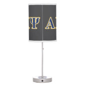Alpha Kappa Psi Yellow and Navy Letters Table Lamp (Back)
