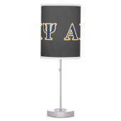 Alpha Kappa Psi Yellow and Navy Letters Table Lamp (Front)
