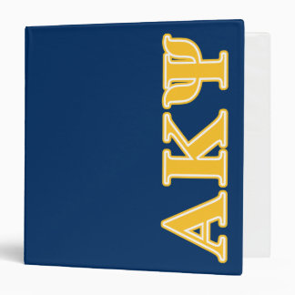 Alpha Kappa Psi Yellow Letters Binder