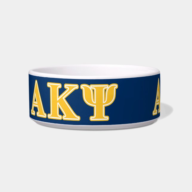Alpha Kappa Psi Yellow Letters Bowl (Left)