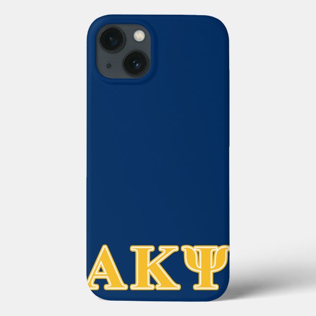 Alpha Kappa Psi Yellow Letters Case-Mate iPhone Case (Back)
